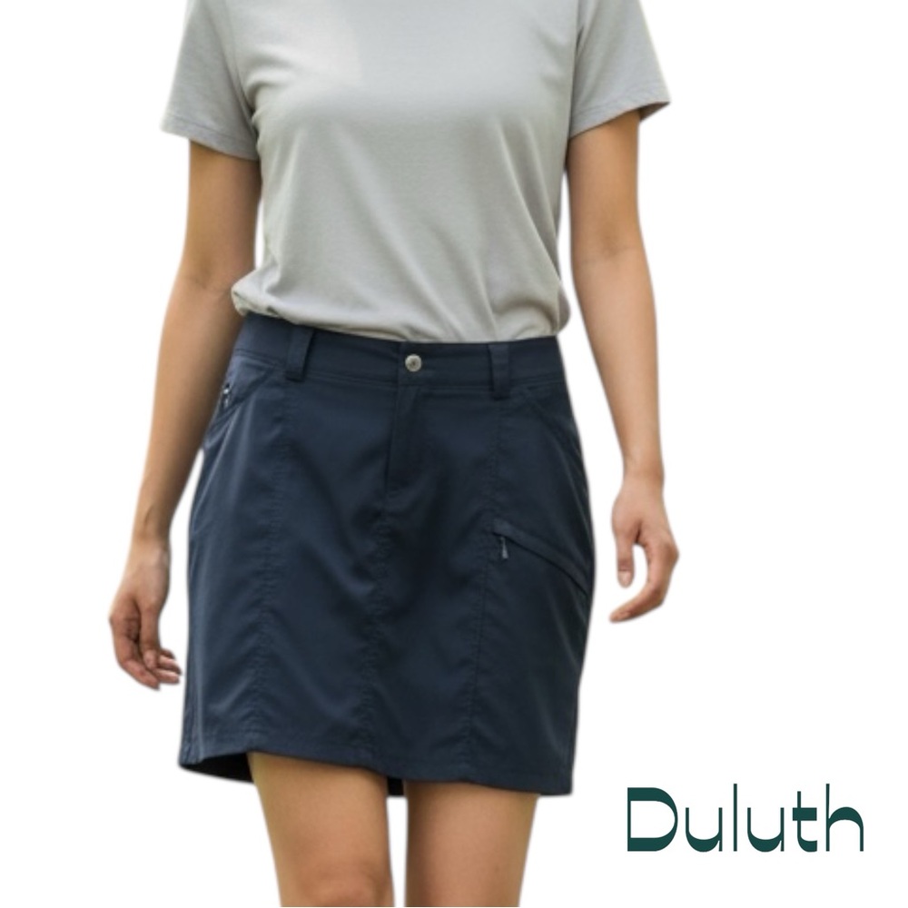 Duluth Gray Nylon GorpCore Skort Skirt Size 8